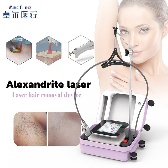 เลเซอร์ไดโอดขนาดเล็ก Alexandrite 755nm พร้อมหน้าจอสัมผัสอัจฉริยะ ใช้งานง่ายในอุตสาหกรรมความงาม